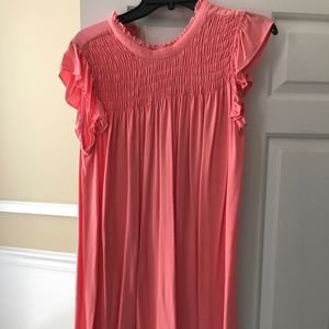 Smocked front dress